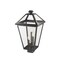 Z-Lite Talbot 3 Light Outdoor Post Mount Fixture, Black & Clear Beveled 579PHXLS-BK - alternate 4